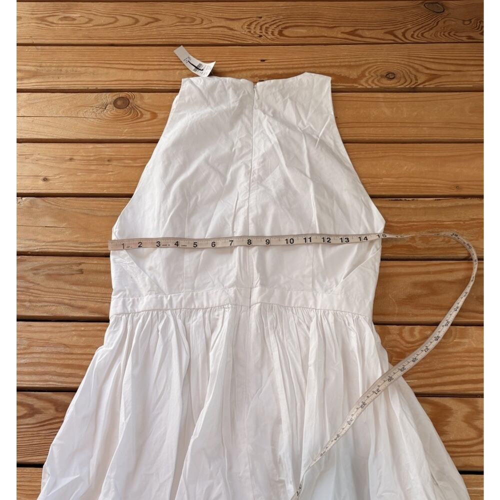 J Crew NWT $198 Women’s High Neck Poplin Sleeveless midi dress size 4 White P9 - Picture 8 of 8